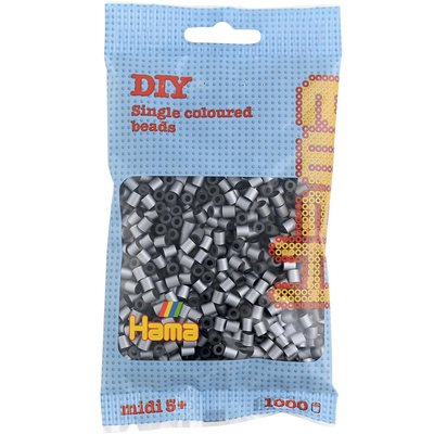 Sachet 1000 perles plastique Midi argent HAMA