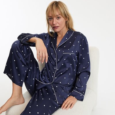 Pyjama en satin, imprimé pois ANNE WEYBURN