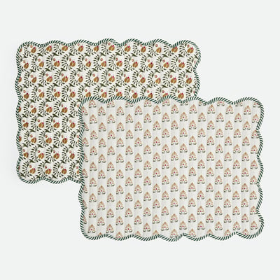 Set of 2 Sivali Cotton Reversible Placemats LA REDOUTE INTERIEURS