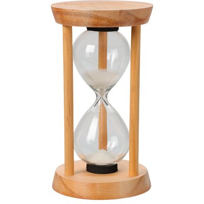 Sablier en bois et verre 8x8x16cm WADIGA