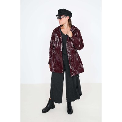 Parka vinyl noir imperméable avec capuche. JEAN-MARC PHILIPPE