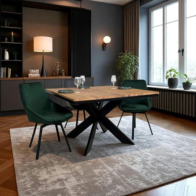 Table carrée extensible en chêne huilé 120 cm PALERME PIER IMPORT
