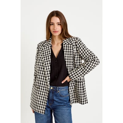 Veste tailleur Pied de poule CACHE CACHE