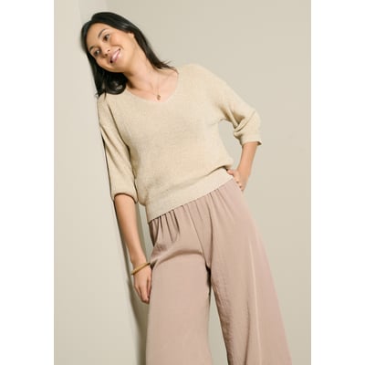 Pull fil textile manches 3/4 LOLALIZA