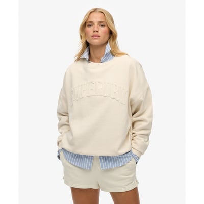 Sweat à col rond et texte ton sur ton appliqué Athletic Essentials SUPERDRY