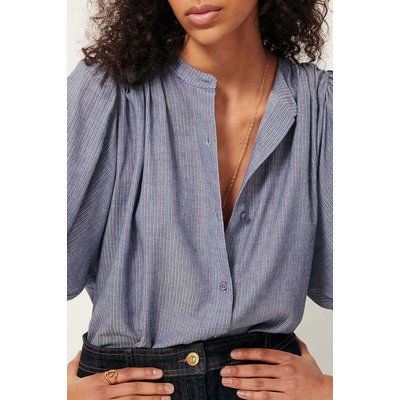 Blouse rayée à manches 3/4 bouffantes, A VIEW SESSUN