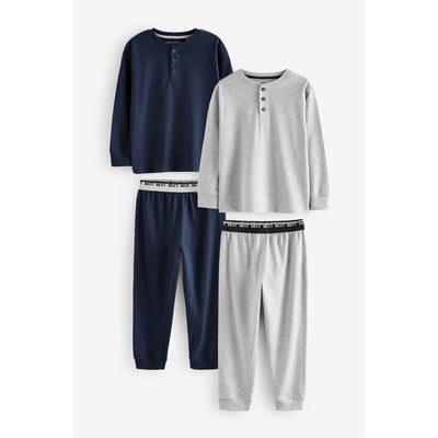 Pyjama Douillet NEXT Lot De 3 - Coupe Confortable, Imprimé Animal, Col Ras Du Cou, Manches Longues