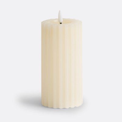 LED-Kerze Caspar mit Rillenstruktur, Wachs, H. 17,5 cm LA REDOUTE INTERIEURS