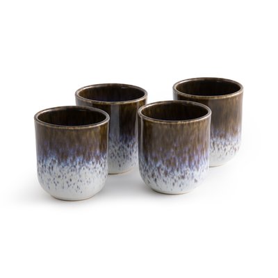 4er-Set Becher Amadora, glasiertes Steingut AM.PM
