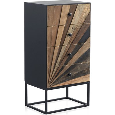 Commode bois et métal effet vieilli style industriel élégant RECOLLECTION
