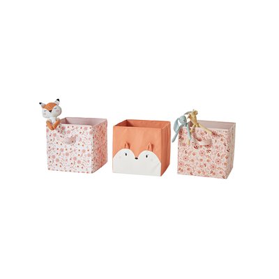 Lot de 3 bacs de rangement FLEURETTES VERTBAUDET