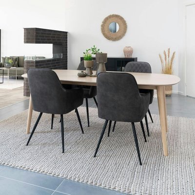 Tapis écru en laine tressée main 160x230 cm FEZ PIER IMPORT