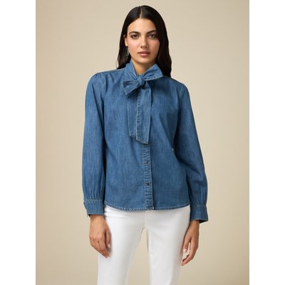 Chemise jean manche bouffante La Redoute