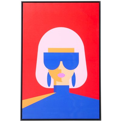 Tableau impression multicolore femme 60x3x90cm WADIGA