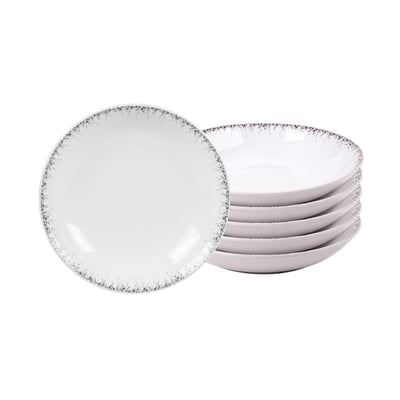 Assiette creuse Boréalis gris 20 cm (lot de 6) TABLE PASSION