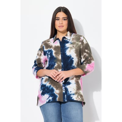 Chemisier en mousseline. imprimé batik. Col ULLA POPKEN