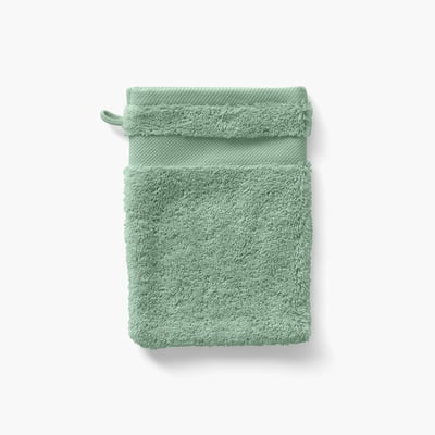 Gant de toilette coton LOLA II CARRE BLANC