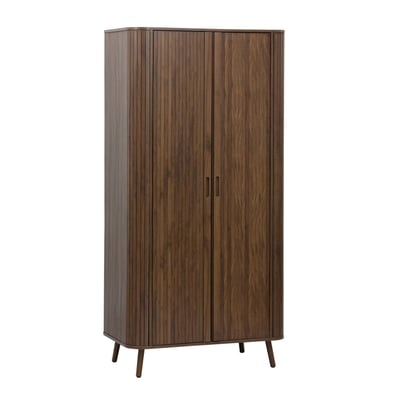 Armoire décor bois rainuré avec étagère et penderie LEGACY SWEEEK