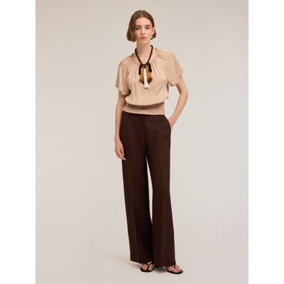 Blouse unie en satin de viscose MOTIVI