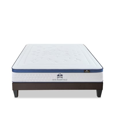 Ensemble Suite Présidentielle 90x200 cm Matelas Mousse + Sommier Bois BELLECOUR