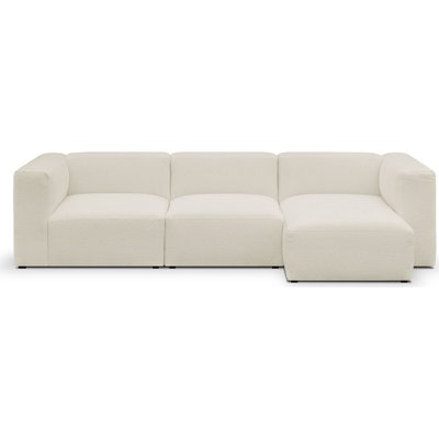 Canapé d'angle à droite modulable 4 places en tissu bouclette - MODULO HOMIFAB