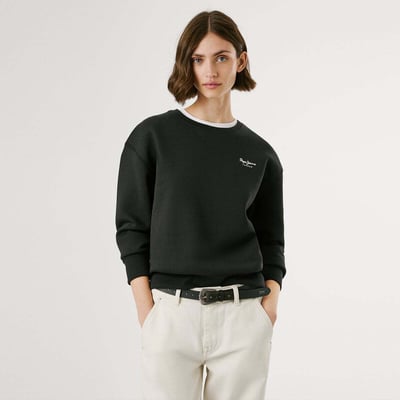Sweat-Shirt À Col Rond Avec Logo PEPE JEANS