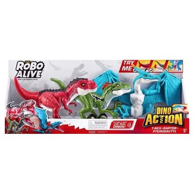 Pack de 3 Robots Alive Dino articulés ZURU