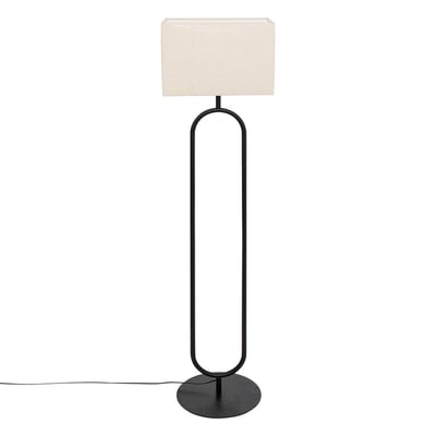 Lampadaire métal abat-jour lin ALEC ATMOSPHERA