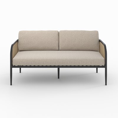 Canapé de jardin 3 places en métal et tissu - WILO RENDEZ-VOUS DÉCO