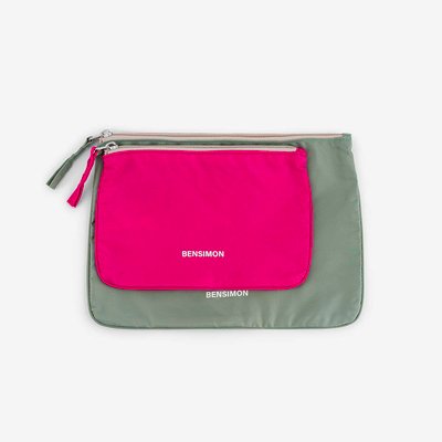 Pochette rectangulaire Zipped Pocket en nylon recyclé BENSIMON