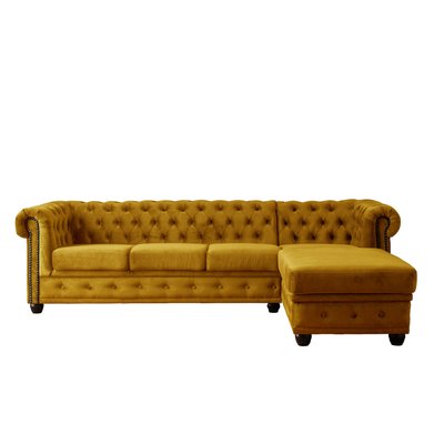 Canapé d'Angle droit en Velours 4 places - WILLIAM LISA DESIGN