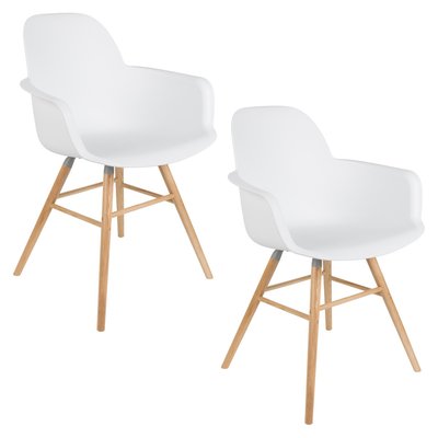 Lot de 2 fauteuils de repas en polypropylene - ZUIVER