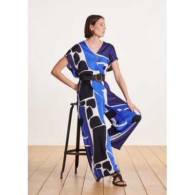 Combinaison pantalon viscose/soie à imprimé LA FEE MARABOUTEE