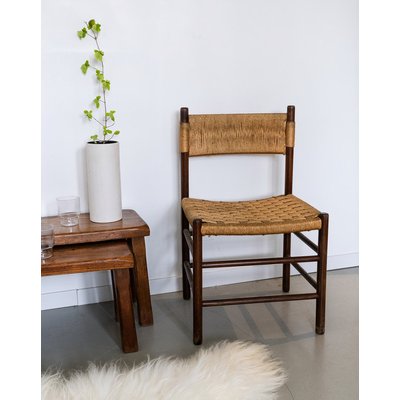 Paire de chaises en corde Alma N°332 - Bon état DEBONGOUT