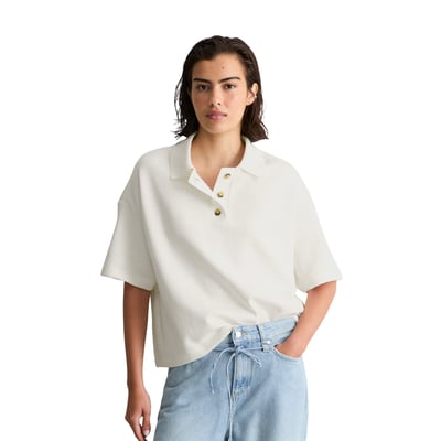 Polo relaxed en jersey rib doux MARC O’POLO DENIM