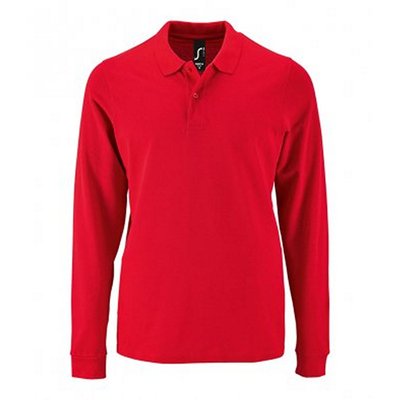 Polo rouge manche longue sale