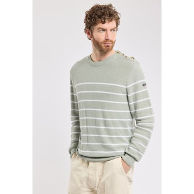 Pull marin avec boutons en lin et coton ARMOR-LUX