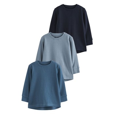 T-Shirts texturés à manches longues, lot de 3 NEXT