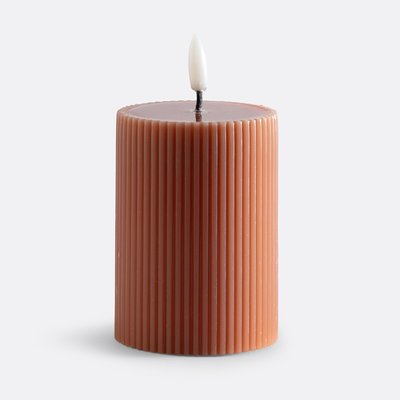 Bougie LED striée en cire H13 cm, Caspar LA REDOUTE INTERIEURS