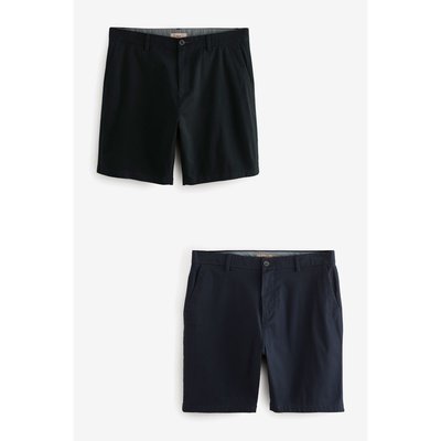 Short chino droit stretch, lot de 2 NEXT