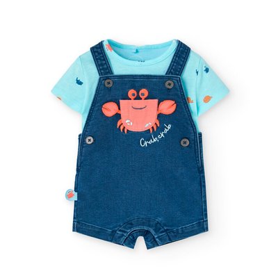Ensemble t-shirt et salopette courte BOBOLI