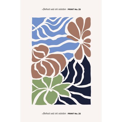 Tableau Mural Fleurs Abstraites Multicolores ABSTRAIT CEANOTHE