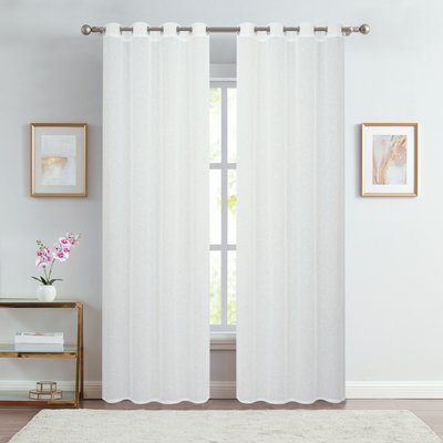 Paire de voilages unis HOME MAISON