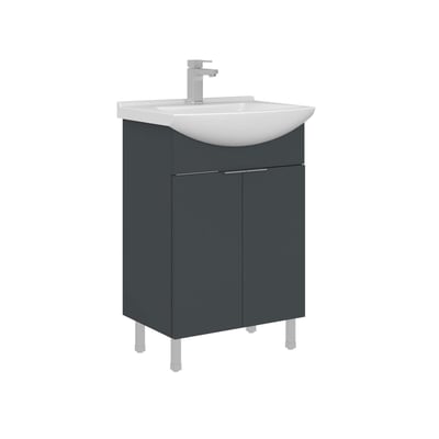 Meuble vasque sur pied 55 cm 2 portes UMI PIER IMPORT