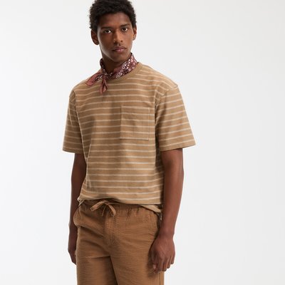Camiseta de cuello redondo y manga corta, rayas marineras LA REDOUTE COLLECTIONS
