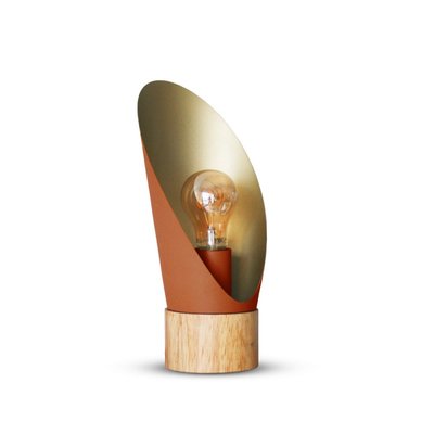 Lampe De Table Spoon Bois Et Métal Terracotta MILLUMINE