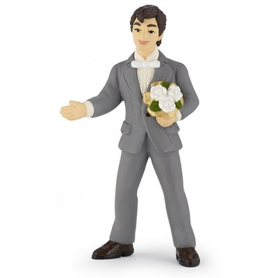 Figurine du marié au bouquet PAPO