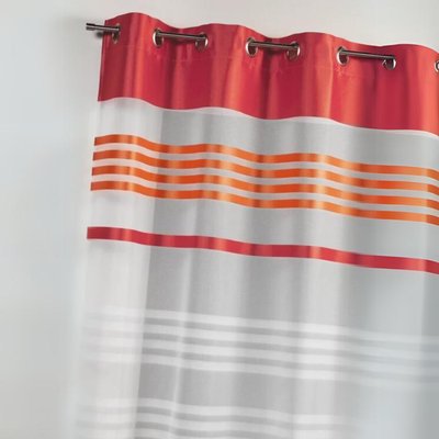 Voilage en étamine légère avec rayures horizontales HOME MAISON