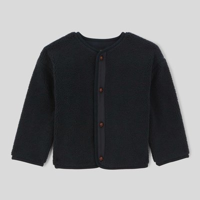 Cardigan boutonné à carreaux doublé sherpa BOUT'CHOU