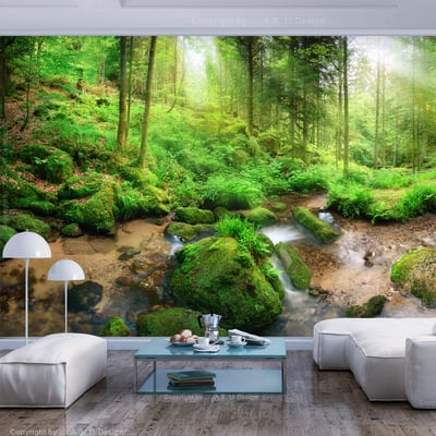 Papier peint intissé panoramique Paysage Humid Forest EDEN